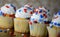 July 4th Celebration Cupcakes with Red and Blue Stars