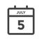 July 5 Calendar Day or Calender Date for Deadlines or Appointment