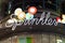 JULY 9 2018 - LAS VEGAS NEVADA: Sprinkles Cupcakes sign on the Las Vegas strip is illuminated at night.