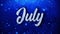 July blue text wishes particles greetings, invitation, celebration background