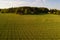 July evening over the field aerial survey. Southern Finland