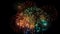 July fourth celebration exploding firework display illuminates night generated by AI