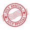 JULY SPECIAL, text written on red postal stamp