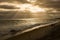 A July sunset on the famous Laguna beach in California