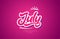 july word text typography pink design icon