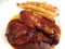 Jumbo Barbecue Chicken Drumsticks and Fries