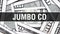 Jumbo CD Closeup Concept. American Dollars Cash Money,3D rendering. Jumbo CD at Dollar Banknote. Financial USA money banknote Comm