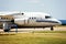 Jumbo jet airliner on runway
