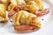 Jumbo shrimps in crispy puff pastry