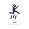 jump icon on white background. Simple element illustration from Entertainment concept