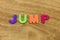 Jump jumping play fun time toddler children playground exercise