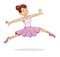 Jumping ballerina girl