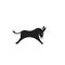 Jumping Black Donkey silhouette logo icon design  illustration template