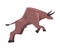 Jumping Bull, Spanish Corrida Traditional Performance Cartoon Style Vector Illustration