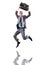 Jumping businessman