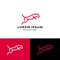 jumping cheetah puma lioness wild cat logo