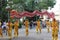 Jumping Chinese Dragon on the way in amusement park