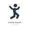 jumping dancer icon on white background. Simple element illustration from Sports concept