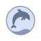 Jumping dolphin symbol