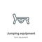 Jumping equipment outline vector icon. Thin line black jumping equipment icon, flat vector simple element illustration from