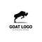 Jumping goat logo template