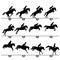 Jumping horse phases