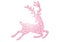 Jumping pink reindeer