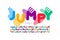 Jumping style font