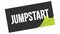 JUMPSTART text on black green sticker stamp