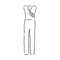 jumpsuit sketch. jumpsuit vector sketch illustration. clothes