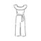 jumpsuit sketch. jumpsuit vector sketch illustration. clothes