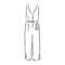 Jumpsuit sketch. jumpsuit vector sketch illustration. clothes