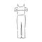 Jumpsuit sketch. jumpsuit vector sketch illustration. clothes