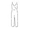 Jumpsuit sketch. jumpsuit vector sketch illustration. clothes