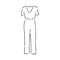 Jumpsuit sketch. jumpsuit vector sketch illustration. clothes