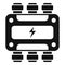 Junction box equipment icon simple vector. Electric power
