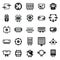 Junction box icons set simple vector. Cable connect