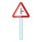 Junction secondary road icon, cartoon style