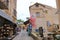 June 02 2023 - Calvi, Corsica, France: Street with historic houses in Calvi old town