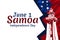 June 1, Independence Day of Samoa vector illustration.