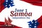 June 1, Independence Day of Samoa vector illustration.