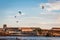 June 16, 2023 Balneario, Tarifa, Spain Big air jumping kitesurfing kitesurf kiteloop jump GKA Kite World Tour location sunset