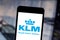 June 19, 2019, Brazil. In this photo illustration the KLM Royal Dutch Airlines logo is displayed on a smartphone