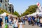 June 2, 2019 Sunnyvale / CA / USA - People participating at the Art, Wine & Music Festival in downtown Sunnyvale, South San