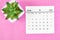 The June 2023 Monthly calendar for 2023 year on pink color background