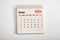 June 2024. One page of annual business monthly calendar on white background. reminder, business planning, appointment meeting and