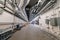 June 21, 2019 Menlo Park / CA / USA - Corridor descending to the beam level at the Linac Coherent Light Source / Far Experimental