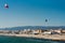 June 23, 2023, Balneario, Tarifa, Spain - Lorenzo Casati jumping and looping the Cabrinha Drifter kite. Did triple loop magaloop