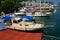 June 24, 2019 Fethiye, Turkey - Marine sailing ships parked in Fethiye Bay, Turkey