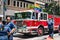 June 30, 2019 San Francisco / CA / USA - San Francisco Fire Department taking part at the SF Pride Parade on Market Street in